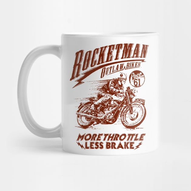 Vintage Rocketman Outlaw Biker by Urbanprint